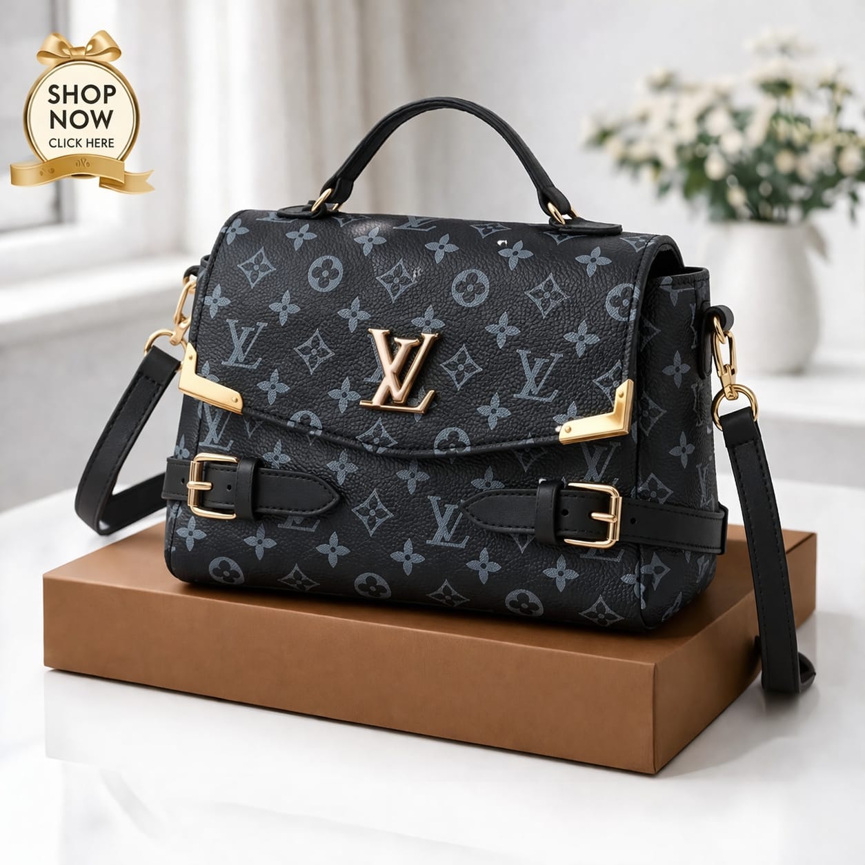 LV Print cross body ( ALLOW TO OPEN AND FREE SHIPPING )