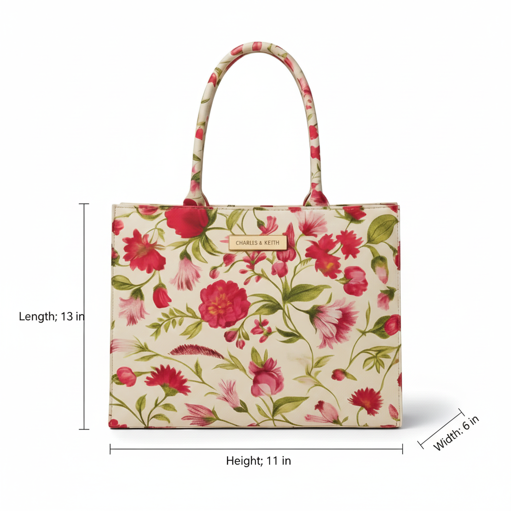Floral Print Tote Bag