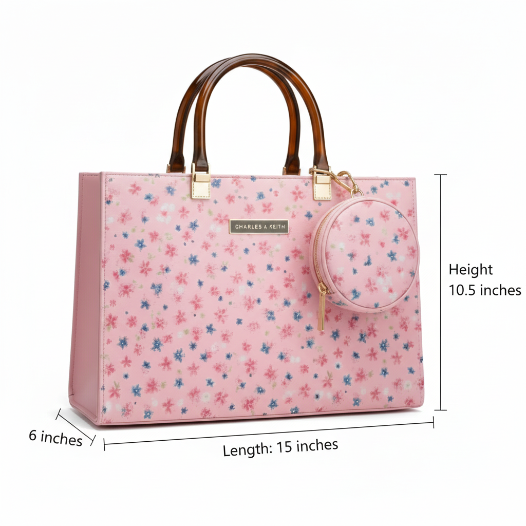 Floral Glossy Handbag