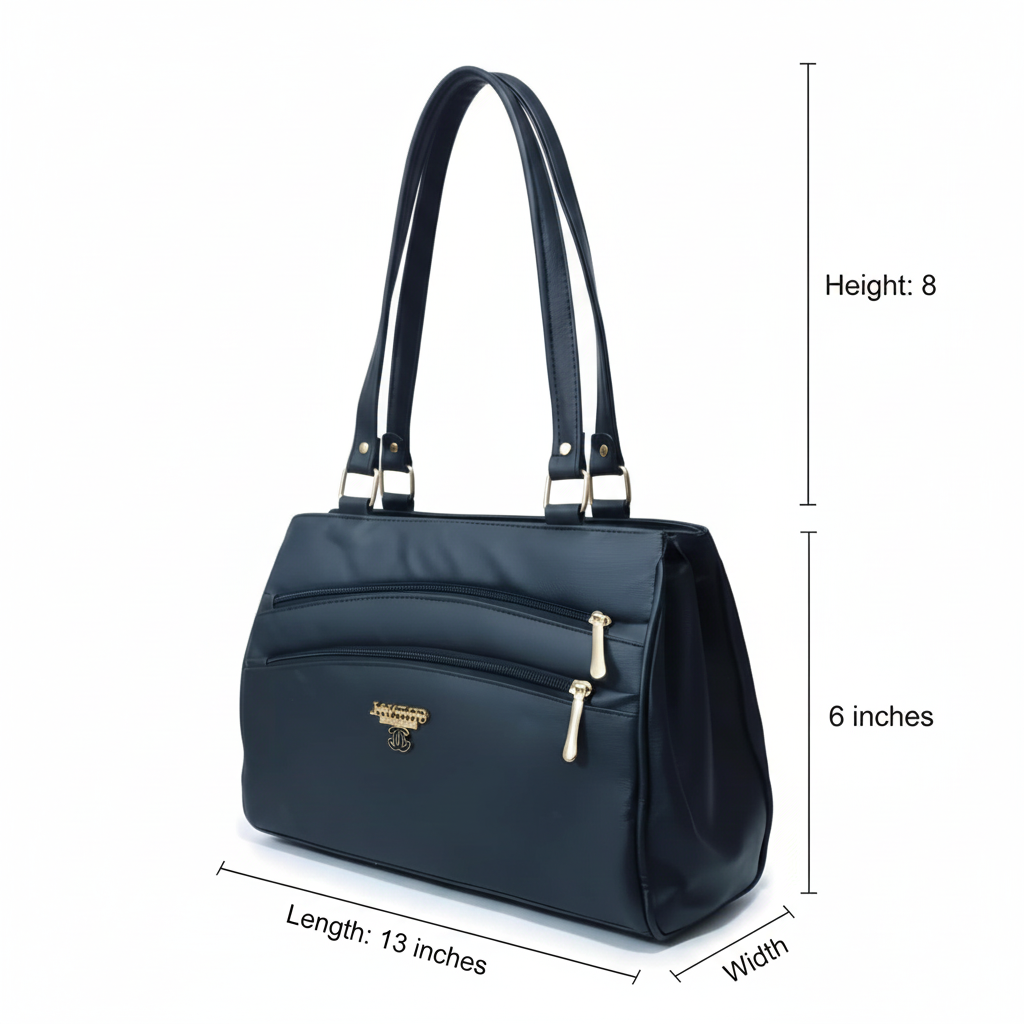 Multiple Zipper Pockets Shoulder bag