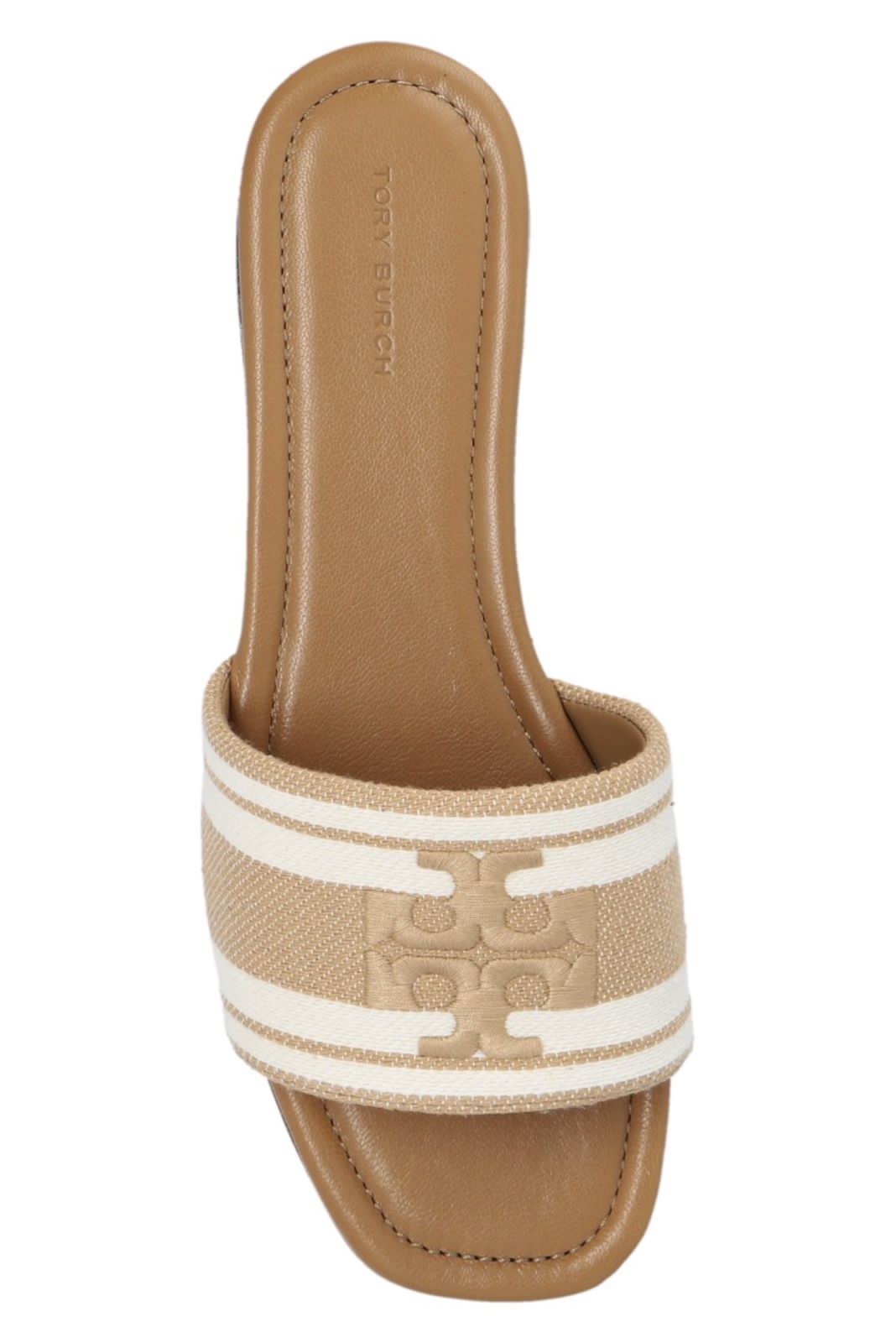 Logo Embroidered Flat Slides ( ALLOW TO OPEN AND FREE SHIPPING )