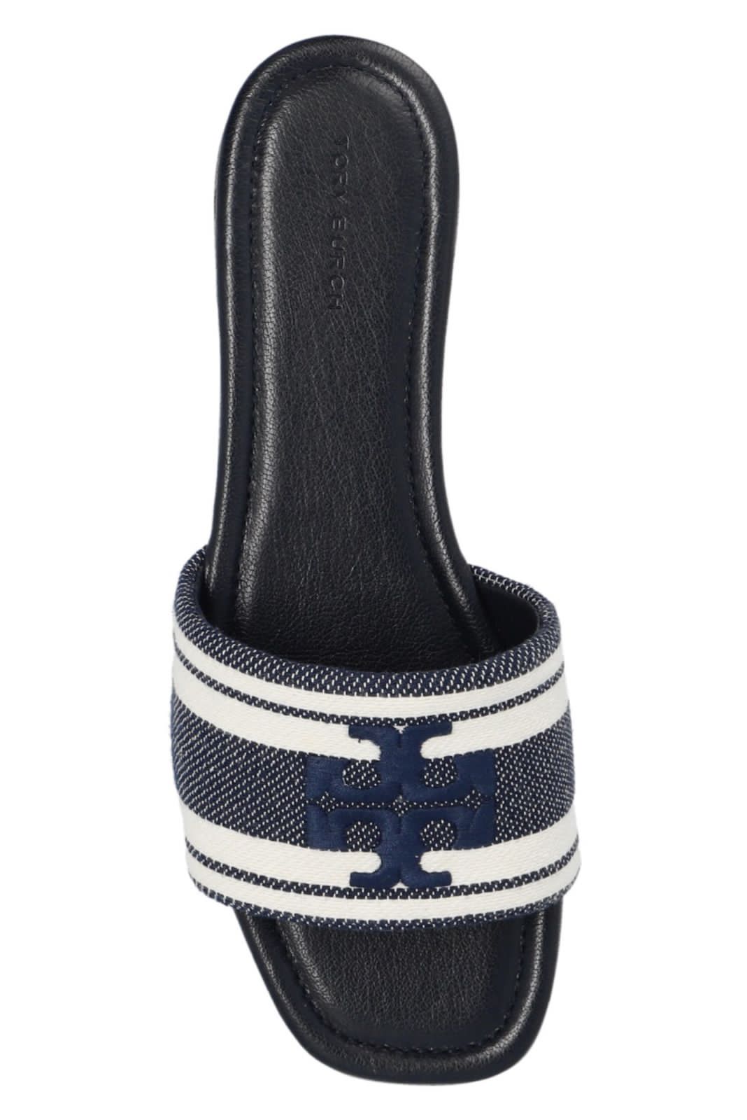 Logo Embroidered Flat Slides ( ALLOW TO OPEN AND FREE SHIPPING )