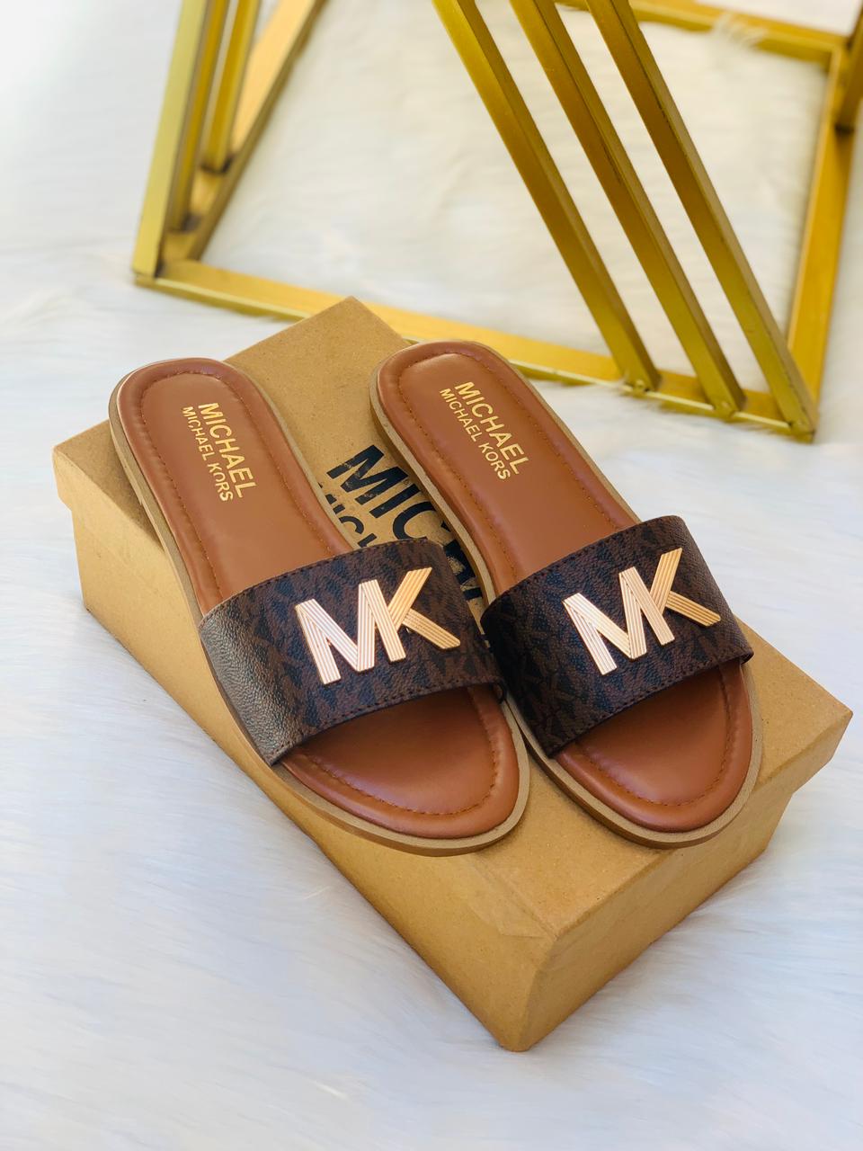 MK copy Signature Slide Sandals – Luxury Flat Slippers ( ALLOW TO OPEN AND FREE SHIPPING )