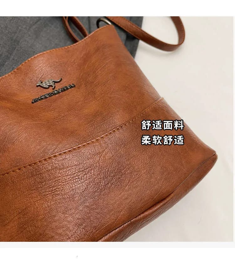 Classic Textured Crossbody & Large Capacity Shoulder Bag