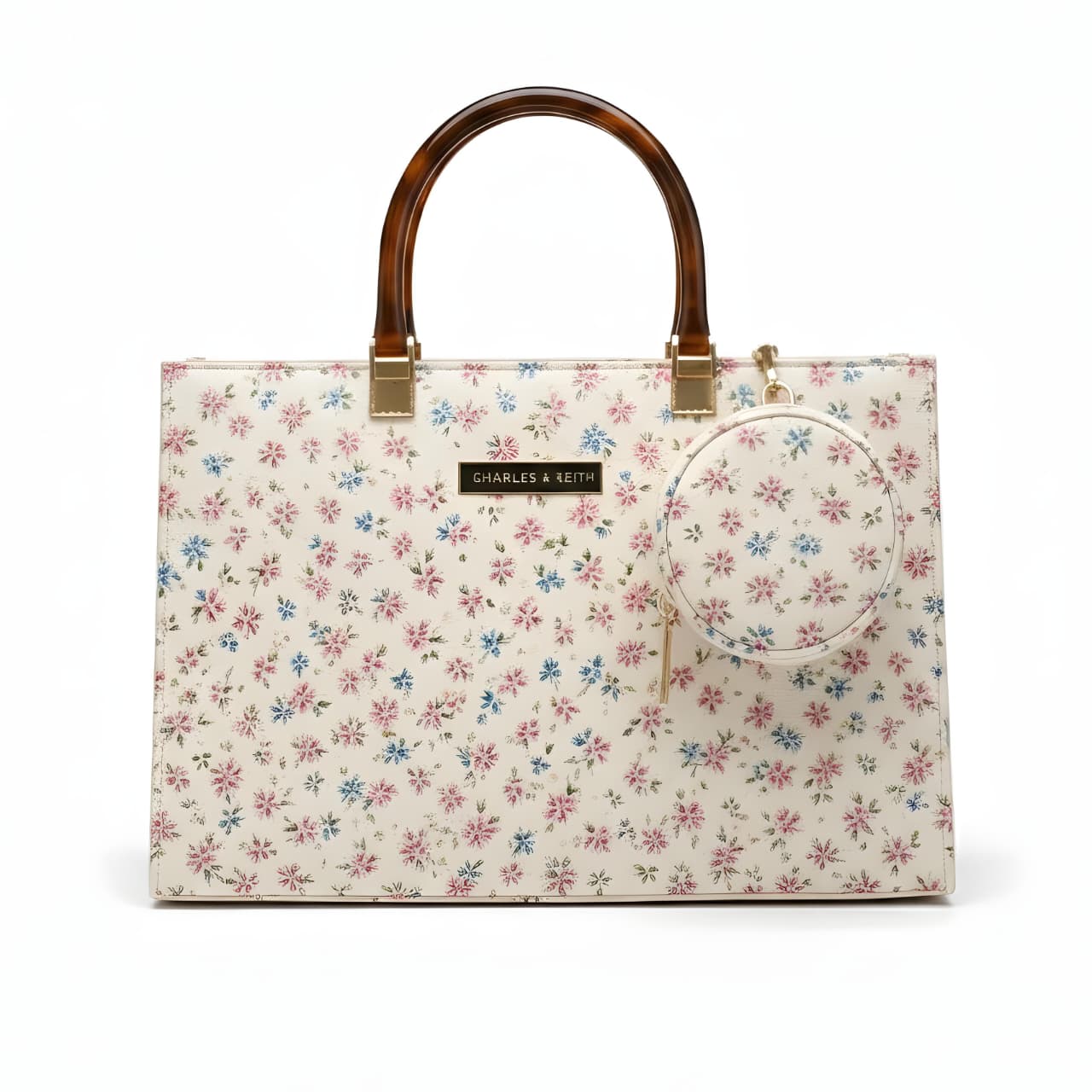 Floral Glossy Handbag