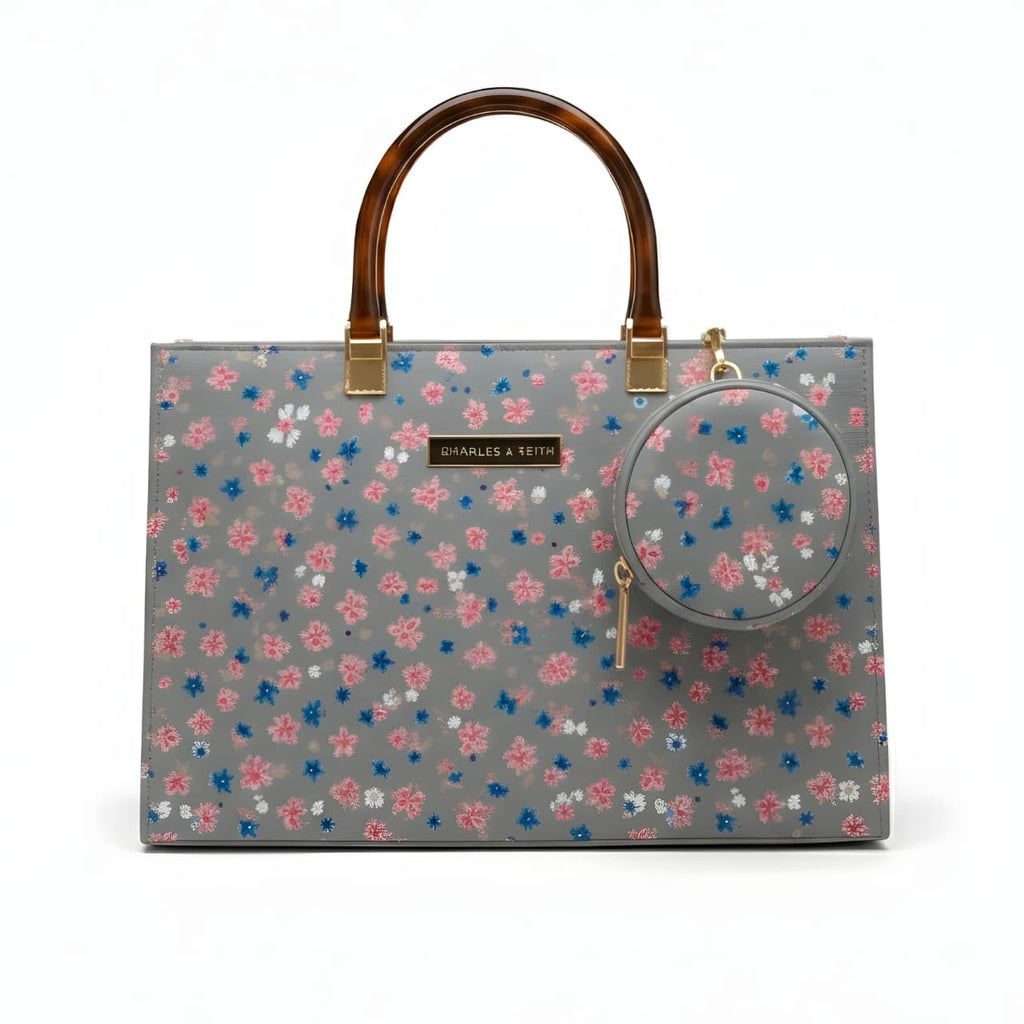 Floral Glossy Handbag