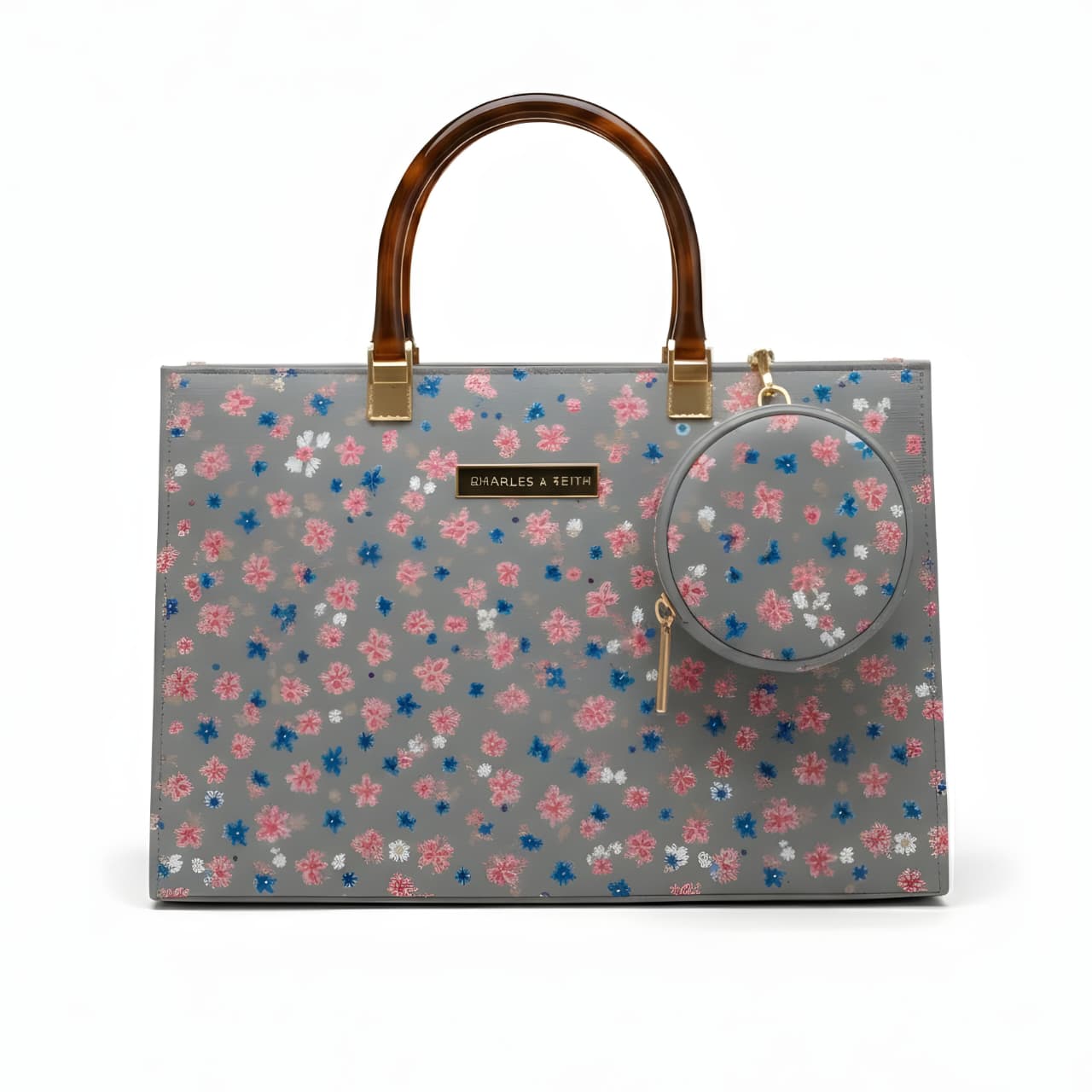 Floral Glossy Handbag