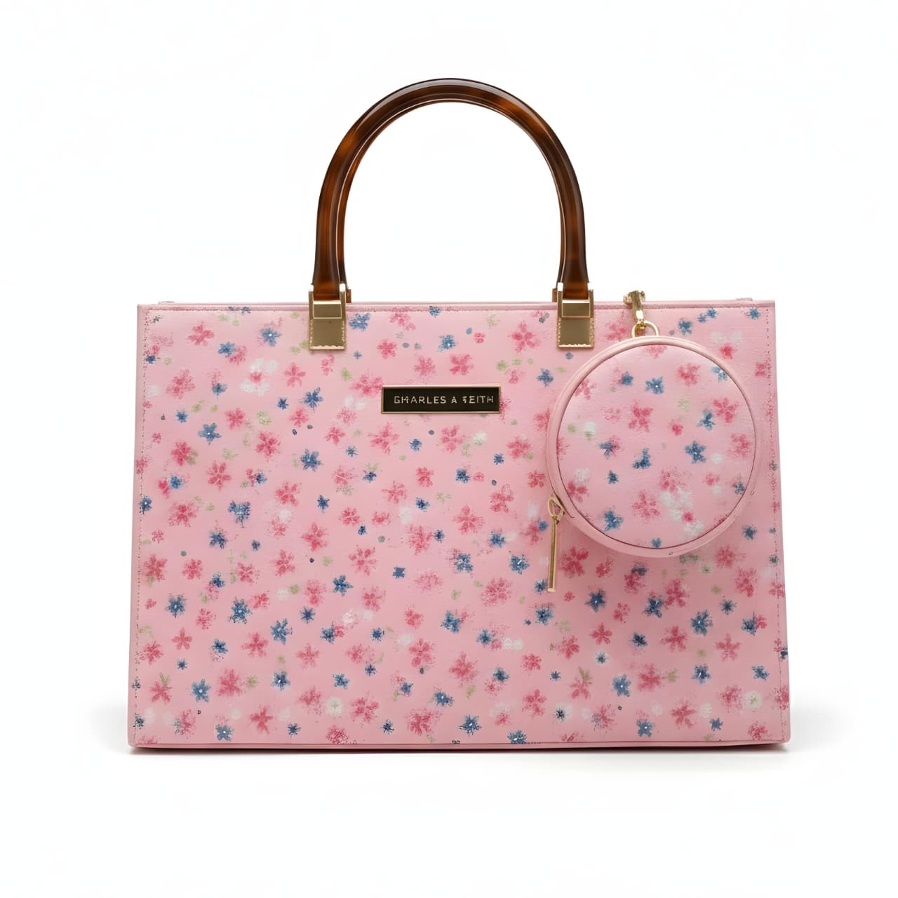 Floral Glossy Handbag