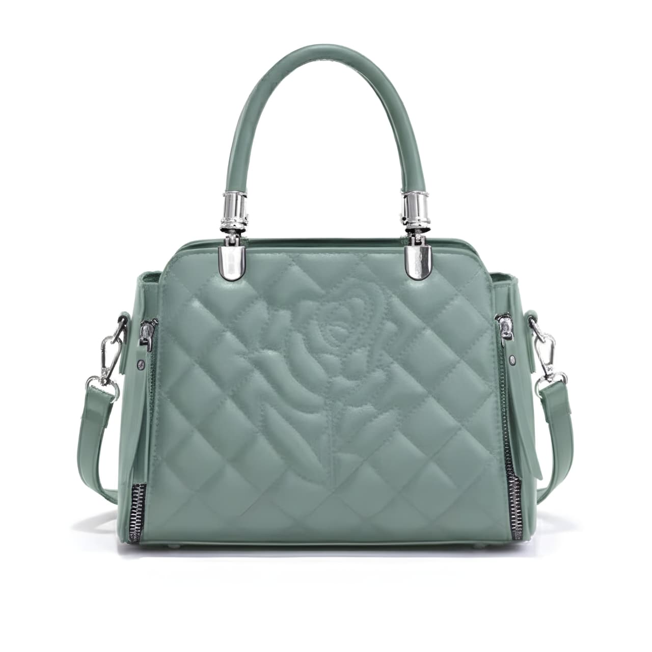 Flower Embossed Handbag