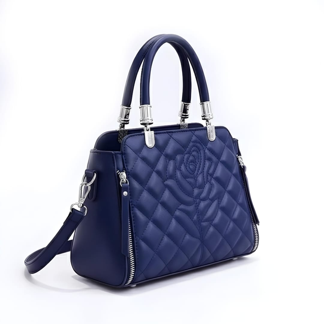 Flower Embossed Handbag