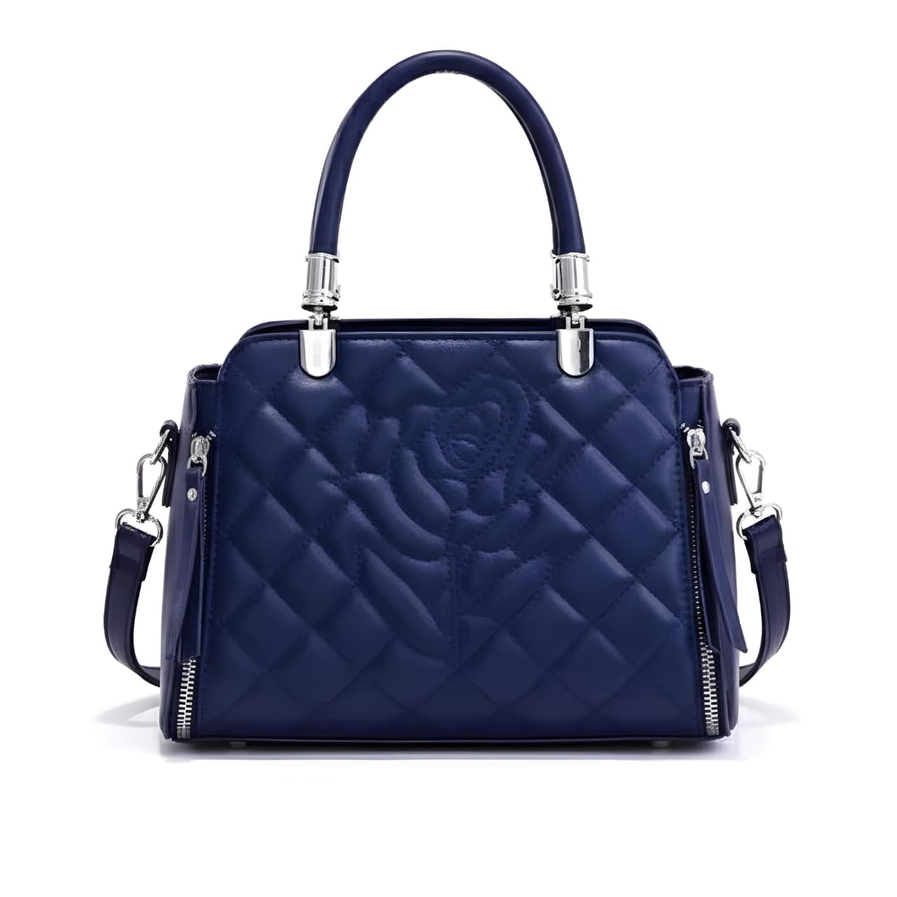 Flower Embossed Handbag