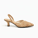 Zara Mesh Embroidered Heels