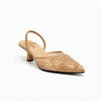 Zara Mesh Embroidered Heels