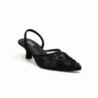 Zara Mesh Embroidered Heels