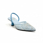 Zara Mesh Embroidered Heels