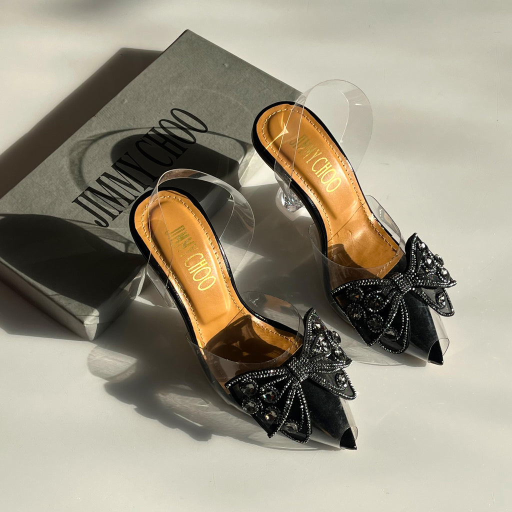 Jimmy Choo copy Wings Transparent Heels( ALLOW TO OPEN AND FREE SHIPPING )