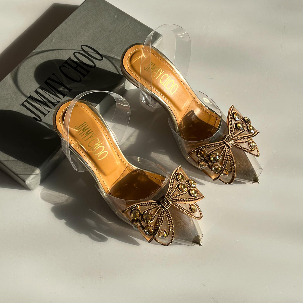 Jimmy Choo copy Wings Transparent Heels( ALLOW TO OPEN AND FREE SHIPPING )