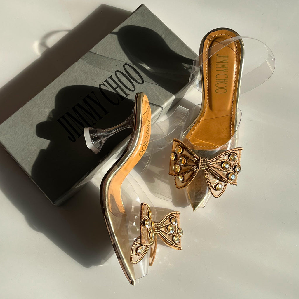Jimmy Choo copy Wings Transparent Heels( ALLOW TO OPEN AND FREE SHIPPING )
