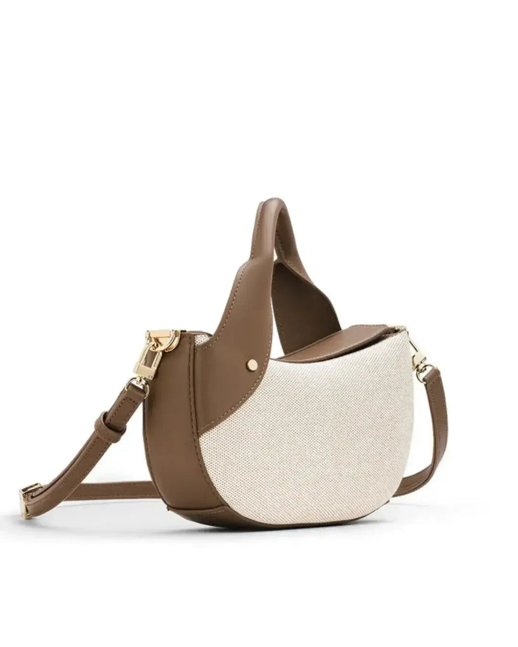 HALF MOON Dual-Textured Crescent Crossbody & Top Handle Bag ( ALLOW TO OPEN WITH FREE SHIPPING )