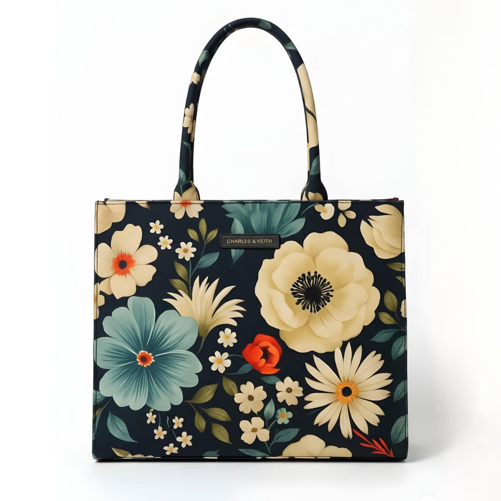 Floral Print Tote Bag