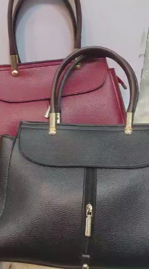 3 zipper shoulder bag