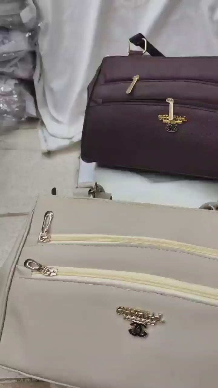 Multiple Zipper Pockets Shoulder bag