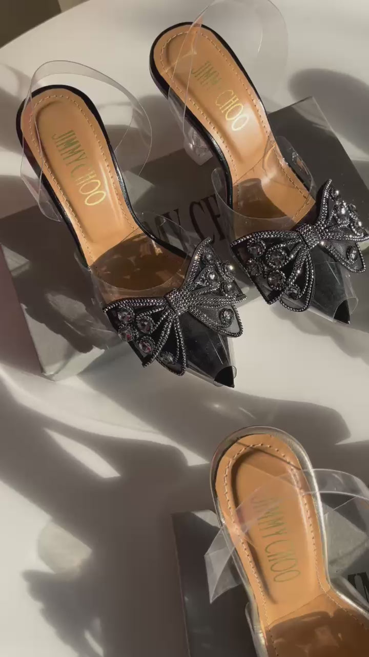 Jimmy Choo copy Wings Transparent Heels( ALLOW TO OPEN AND FREE SHIPPING )