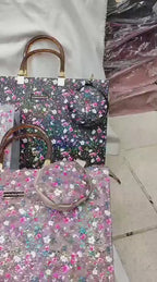 Floral Glossy Handbag