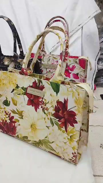 Floral Print Tote Bag