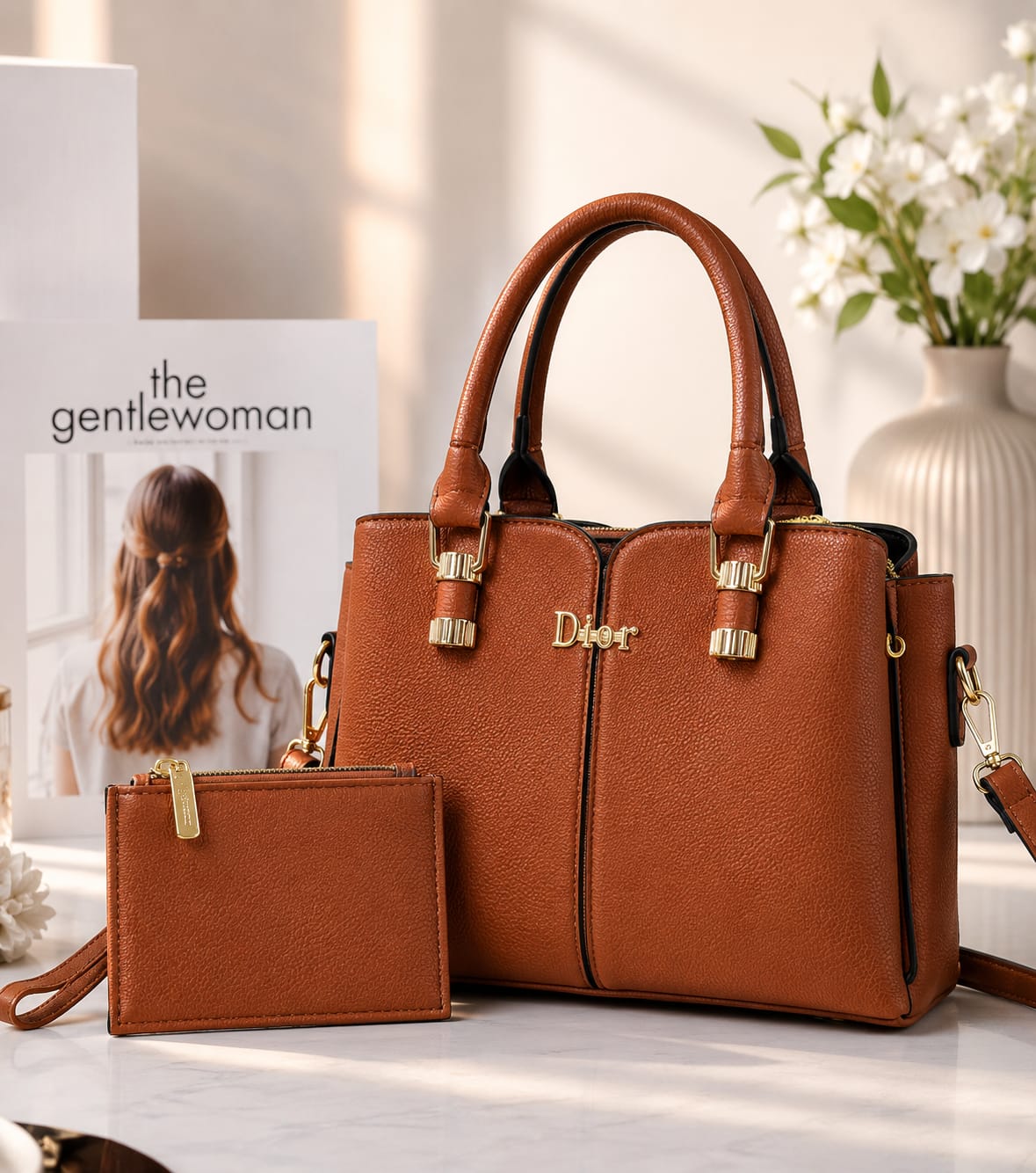 Dior 2pc hand bag set