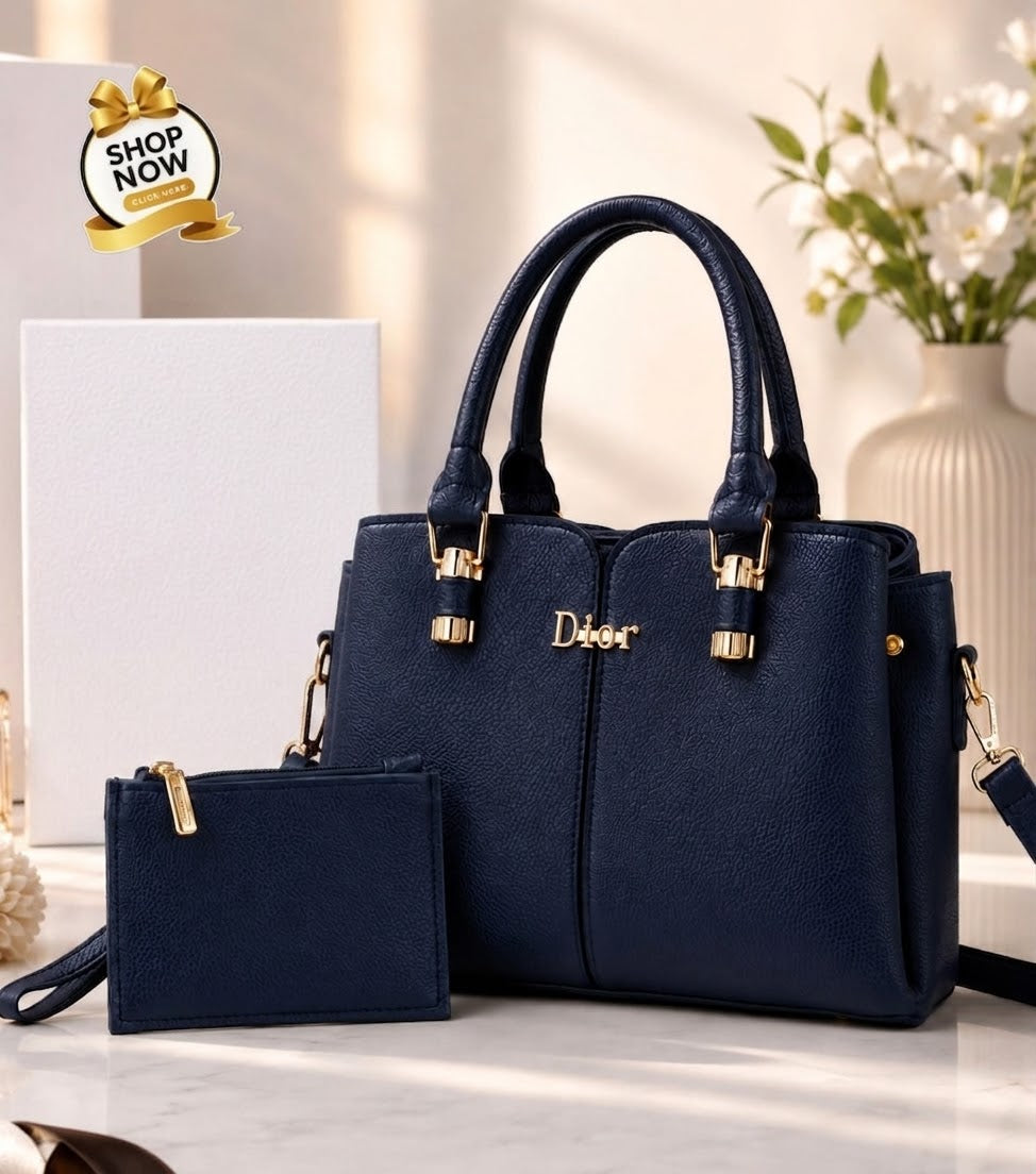 Dior 2pc hand bag set( ALLOW TO OPEN AND FREE SHIPPING )