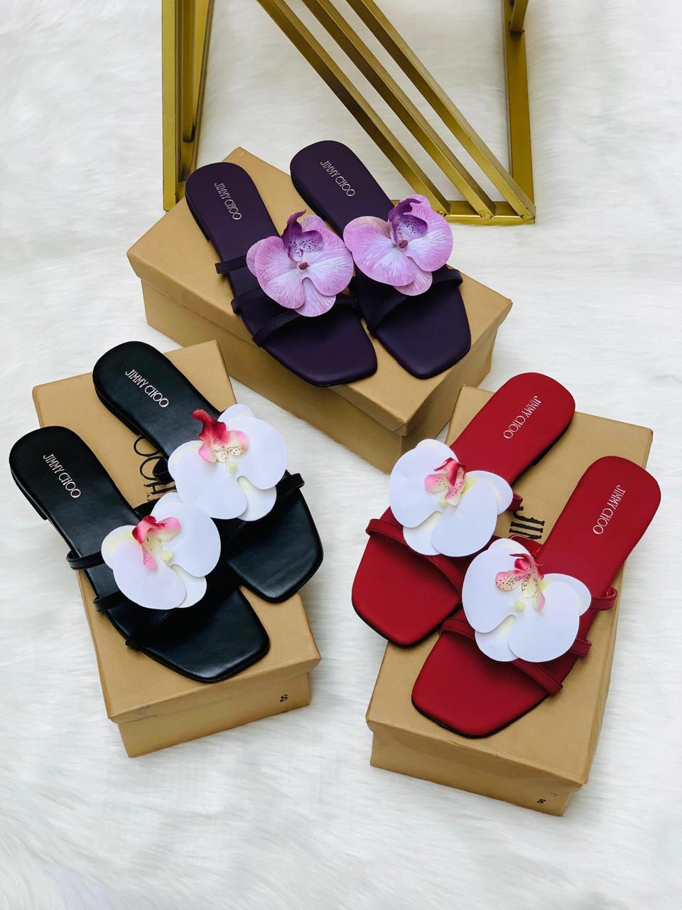 Flower floral slippers Flats( ALLOW TO OPEN AND FREE SHIPPING )