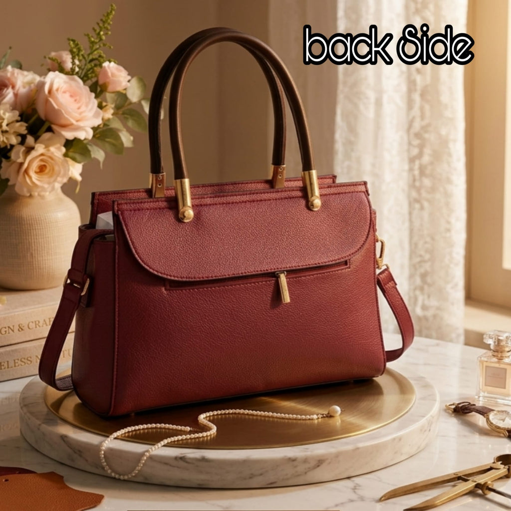 3 zipper shoulder bag