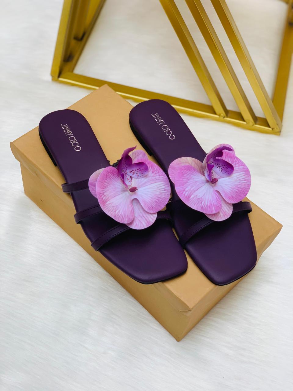 Flower floral slippers Flats( ALLOW TO OPEN AND FREE SHIPPING )