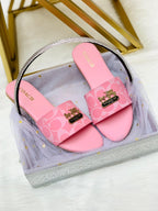 Coach copy Monogram Slide Sandals.( ALLOW TO OPEN AND FREE SHIPPING )