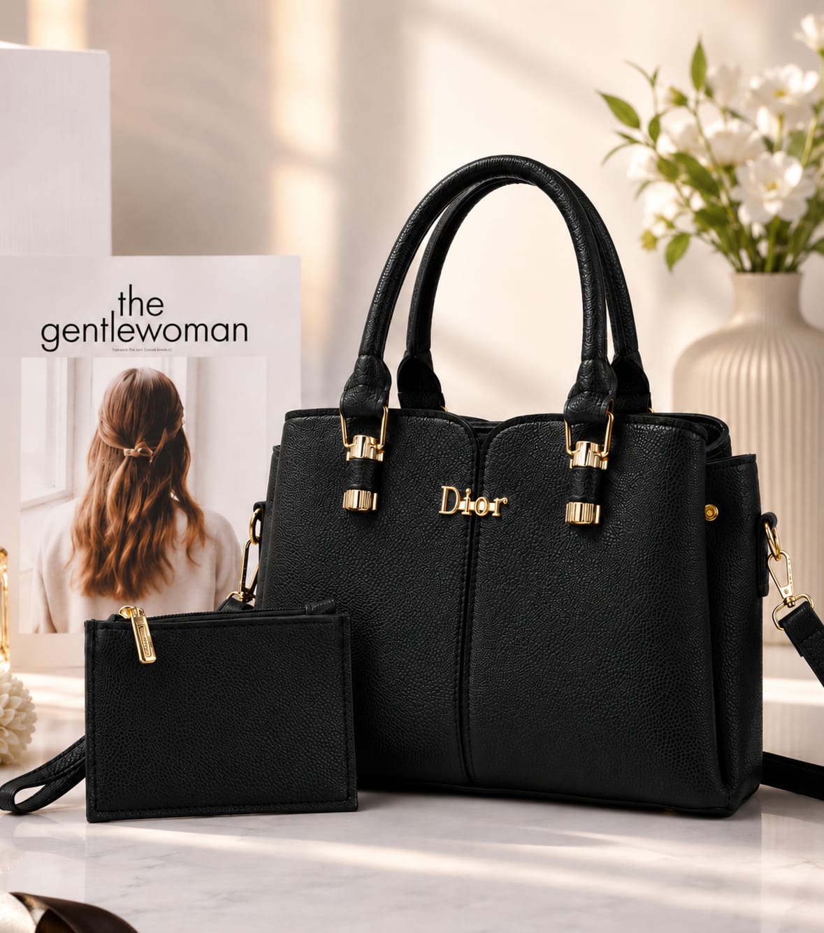 Dior 2pc hand bag set