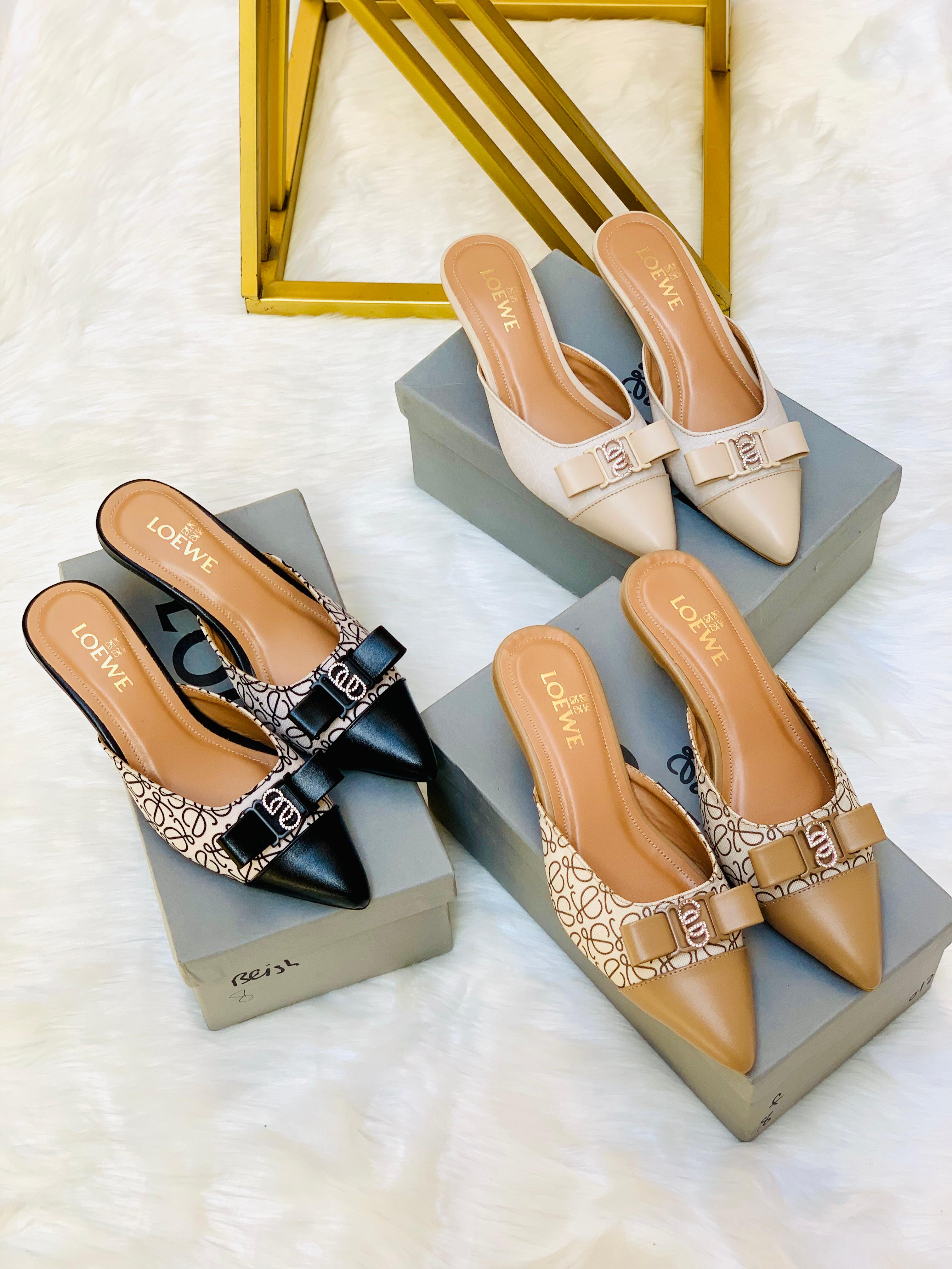 FRONT BOW KITTEN HEELS