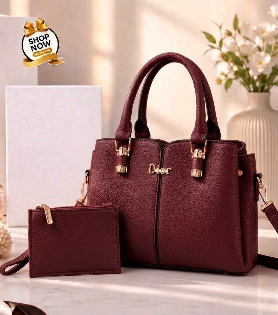 Dior 2pc hand bag set( ALLOW TO OPEN AND FREE SHIPPING )