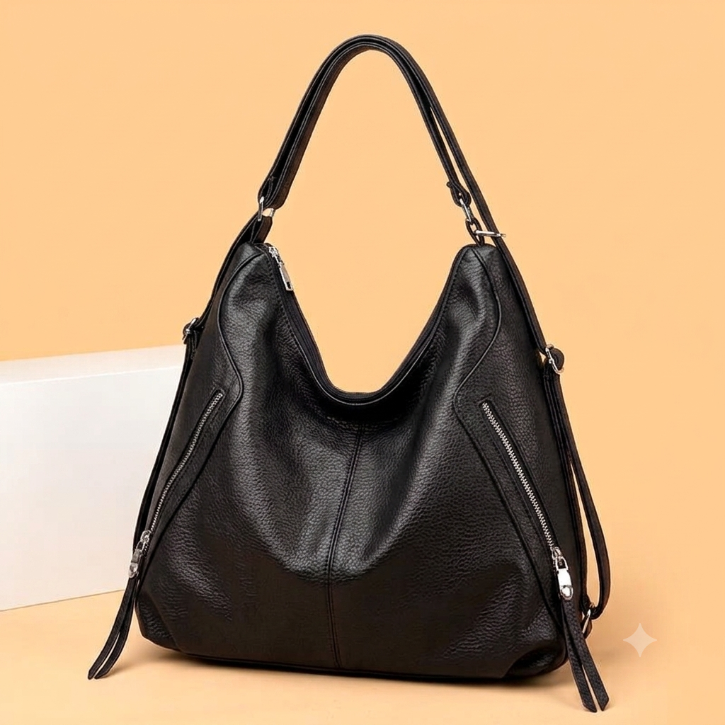 IMPORTED HIGH QUALITY 5 ZIPPER Shoulder Bag for Women  ( ALLOW TO OPEN AND FREE SHIPPING ) 2 IN 1 CONVERTIBLE SHOLDER BAG INTO BACKPACK