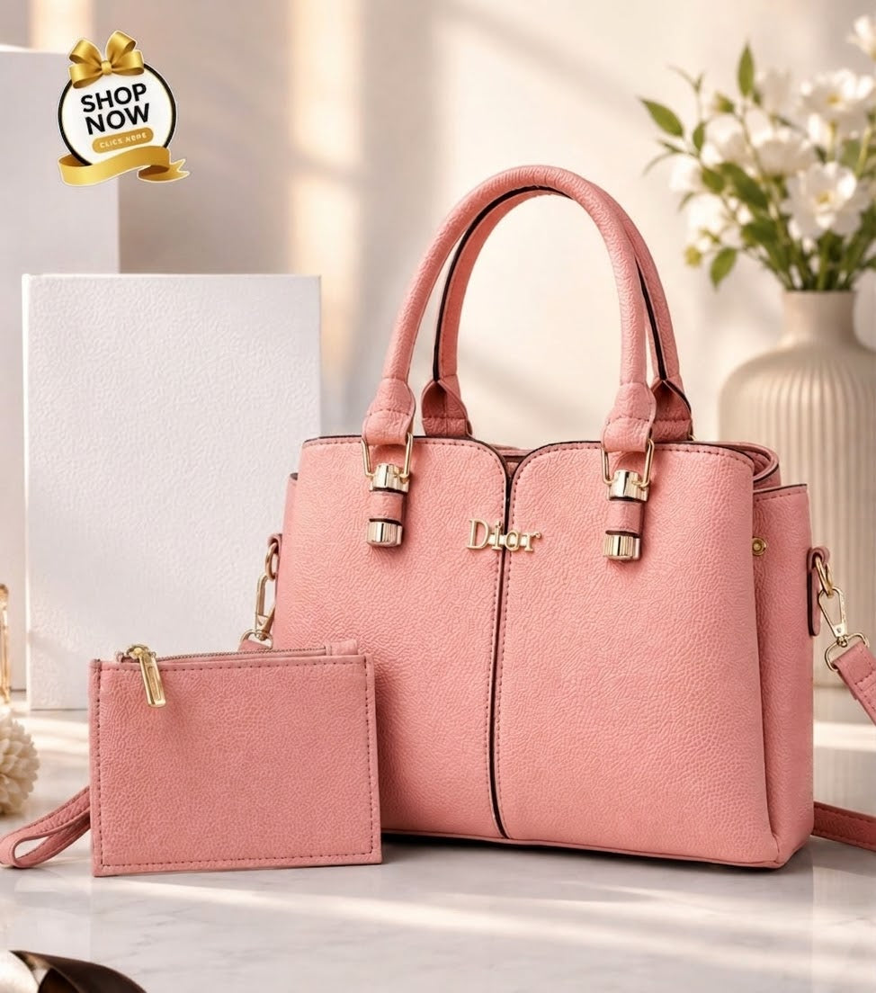 Dior 2pc hand bag set( ALLOW TO OPEN AND FREE SHIPPING )