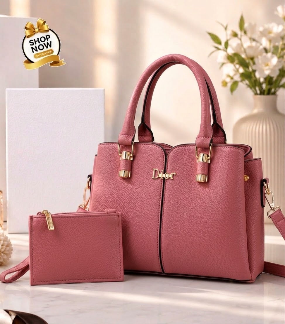 Dior 2pc hand bag set( ALLOW TO OPEN AND FREE SHIPPING )