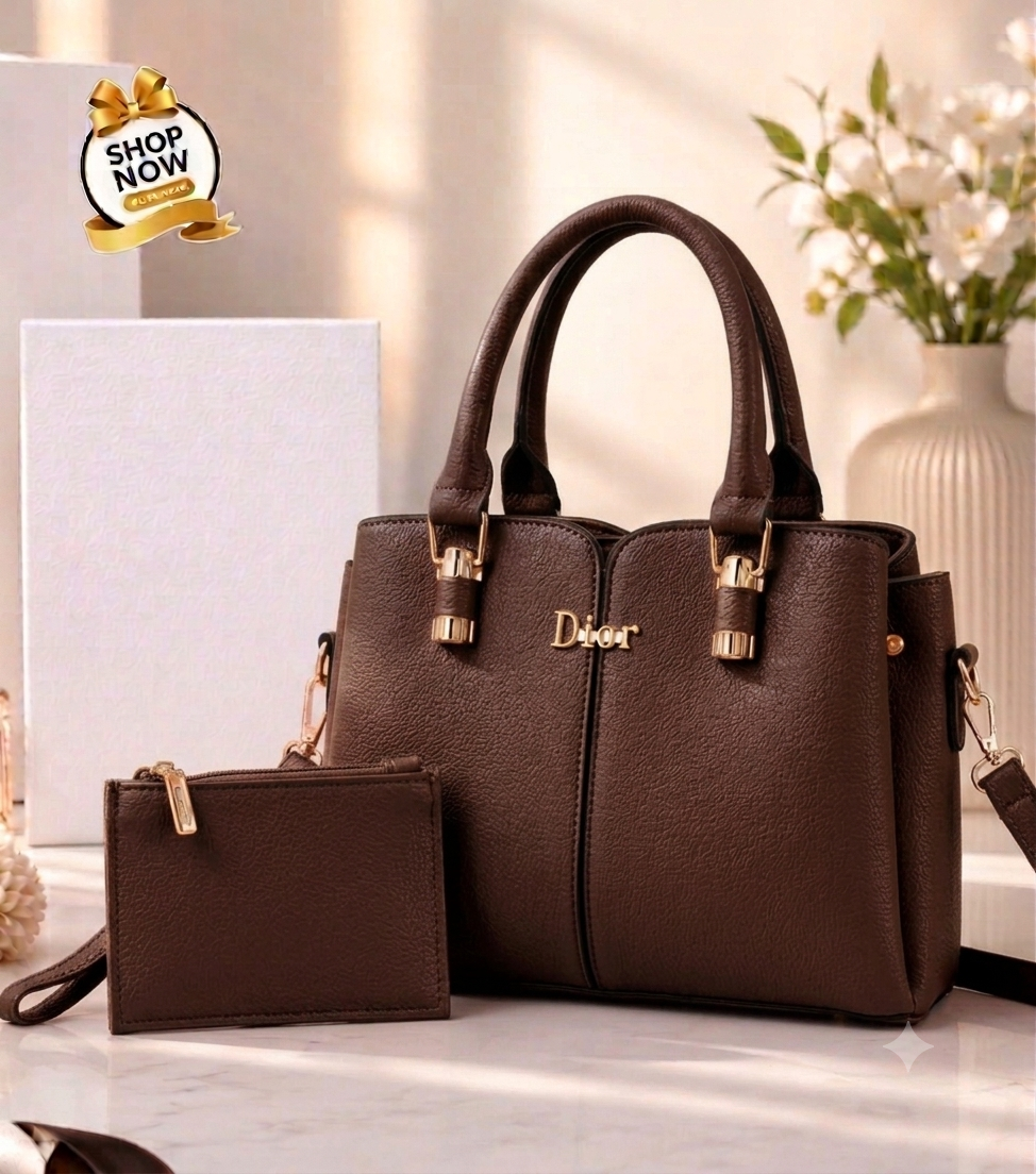 Dior 2pc hand bag set( ALLOW TO OPEN AND FREE SHIPPING )