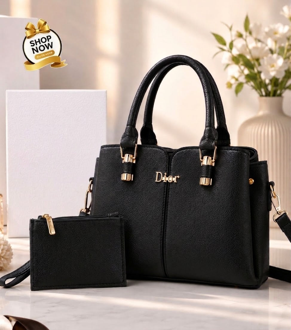 Dior 2pc hand bag set( ALLOW TO OPEN AND FREE SHIPPING )