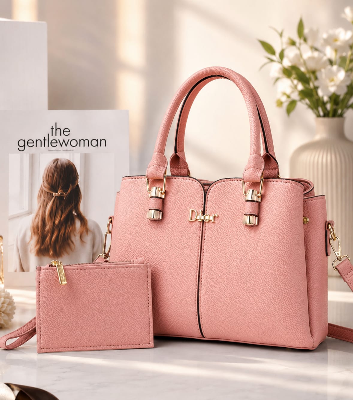 Dior 2pc hand bag set